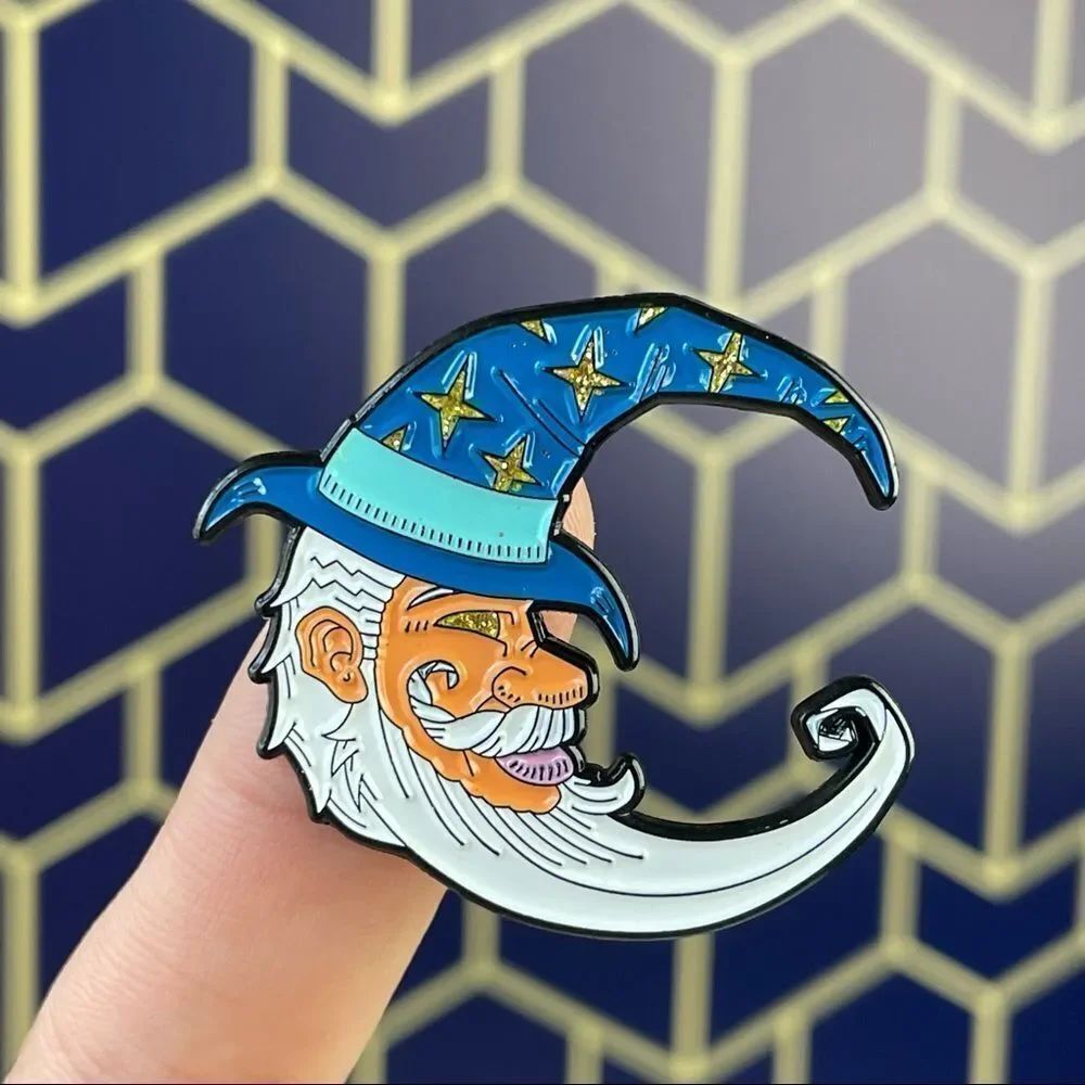 Wizard Enamel Pin/ Brooch Lapel - Picture 1 of 5